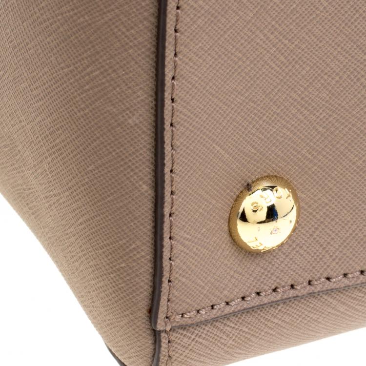 Pre Owned Michael Kors Beige Leather Tote 