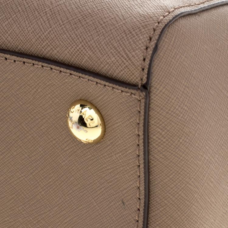 Pre Owned Michael Kors Beige Leather Tote 