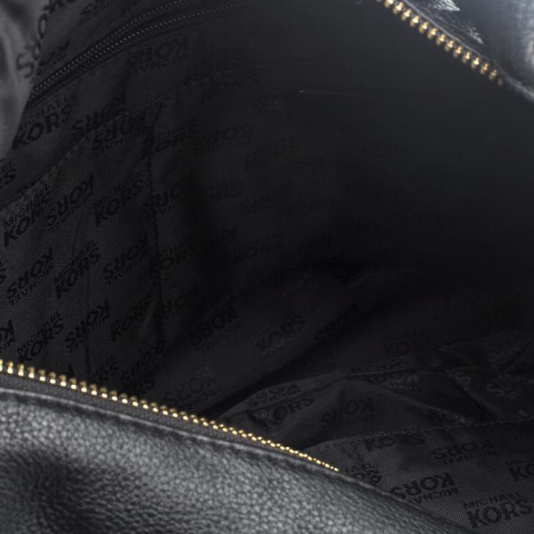 Pre Owned Michael Kors Black Leather Fulton Hobo