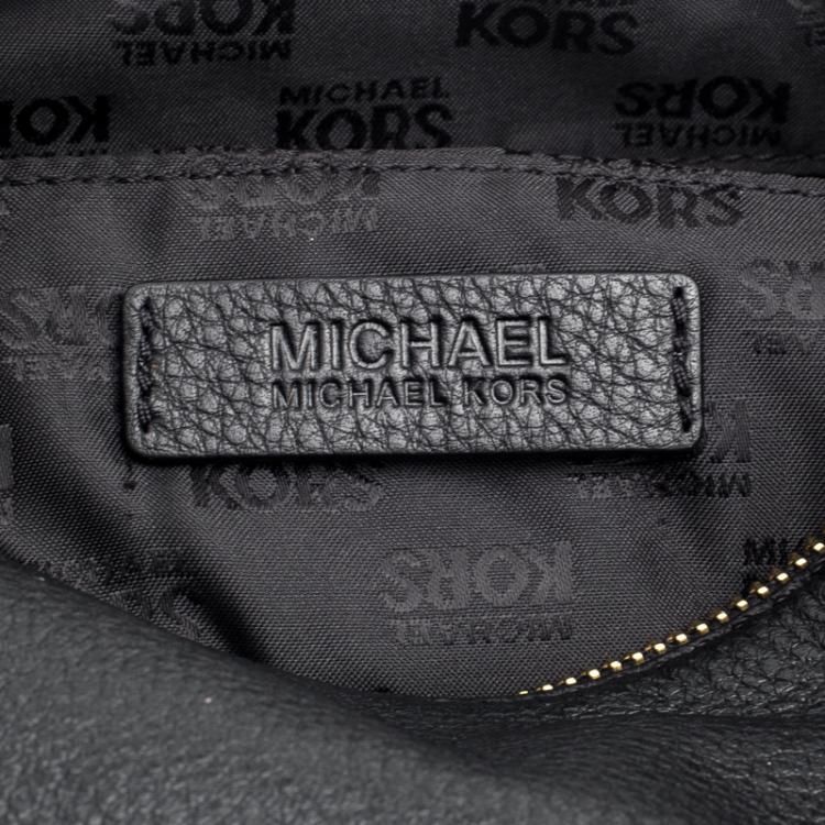 Pre Owned Michael Kors Black Leather Fulton Hobo