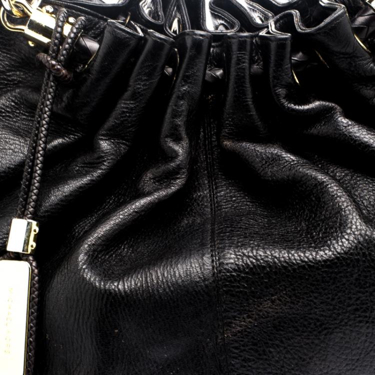 Pre Owned Michael Kors Black Leather Skorpios Tote