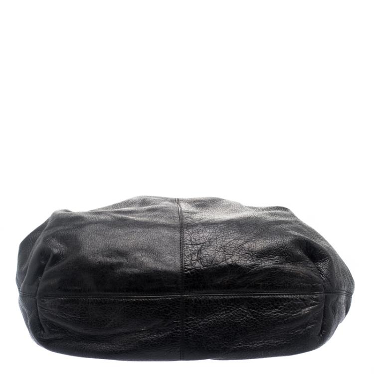 Pre Owned Michael Kors Black Leather Skorpios Tote