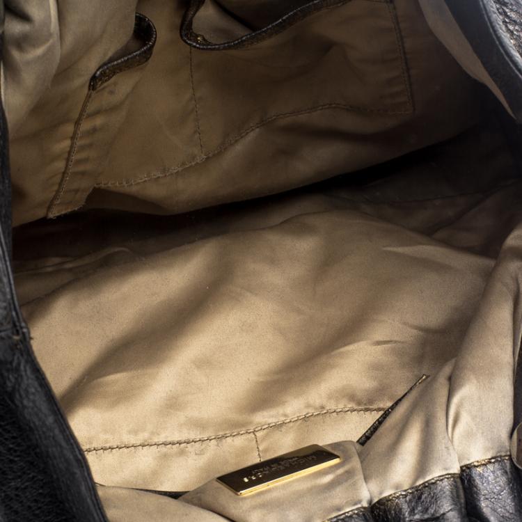 Pre Owned Michael Kors Black Leather Skorpios Tote