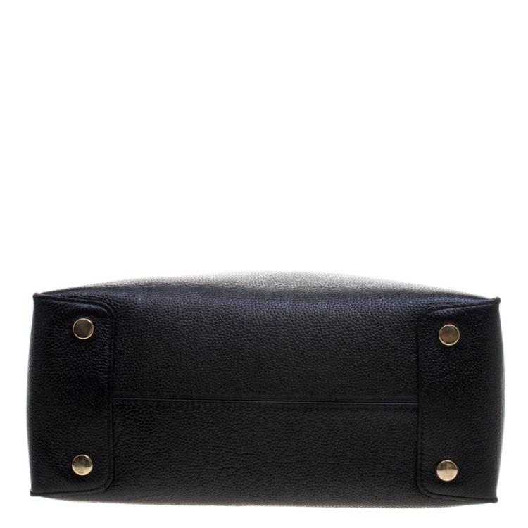 Pre Owned Michael Kors Black Leather Mercer Tote