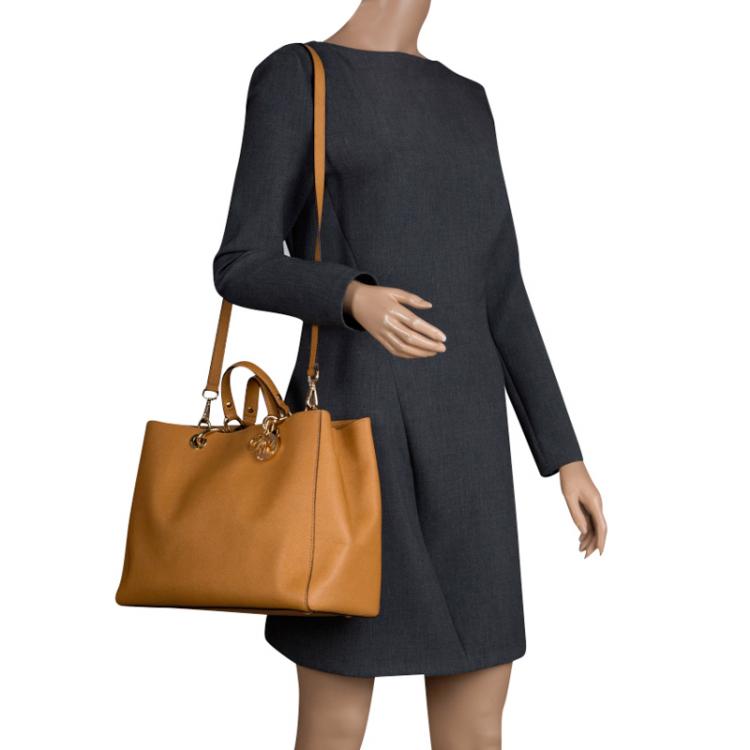 Pre Owned Michael Kors Brown Leather Cynthia Tote