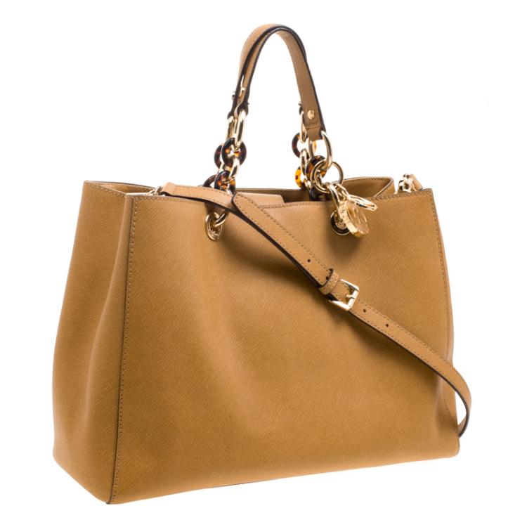 Pre Owned Michael Kors Brown Leather Cynthia Tote