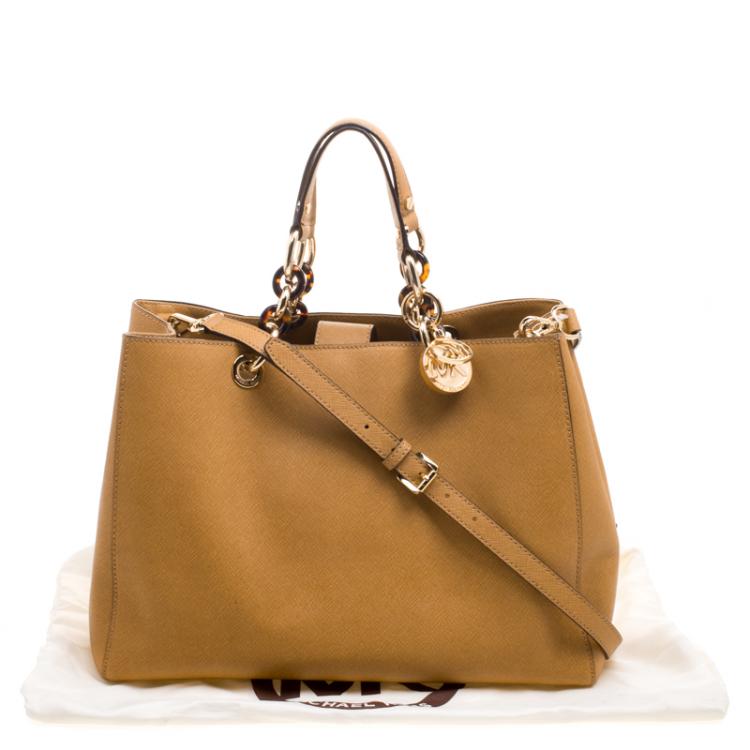 Pre Owned Michael Kors Brown Leather Cynthia Tote