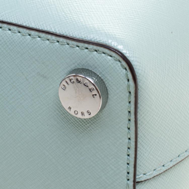 Pre Owned  Michael Kors Mint Leather Savannah Crossbody Bag