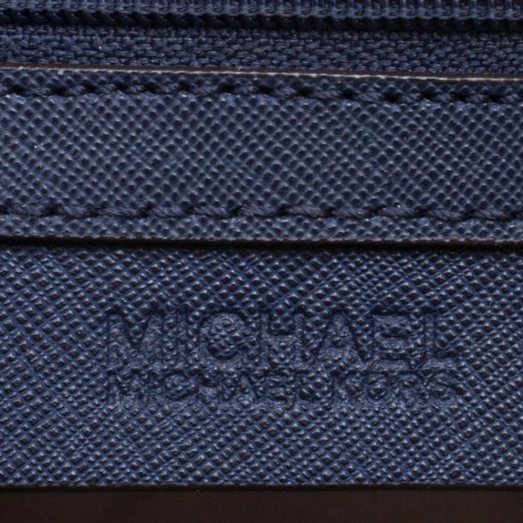 Pre Owned Michael Kors Navy Blue Saffiano Leather Selma Tote