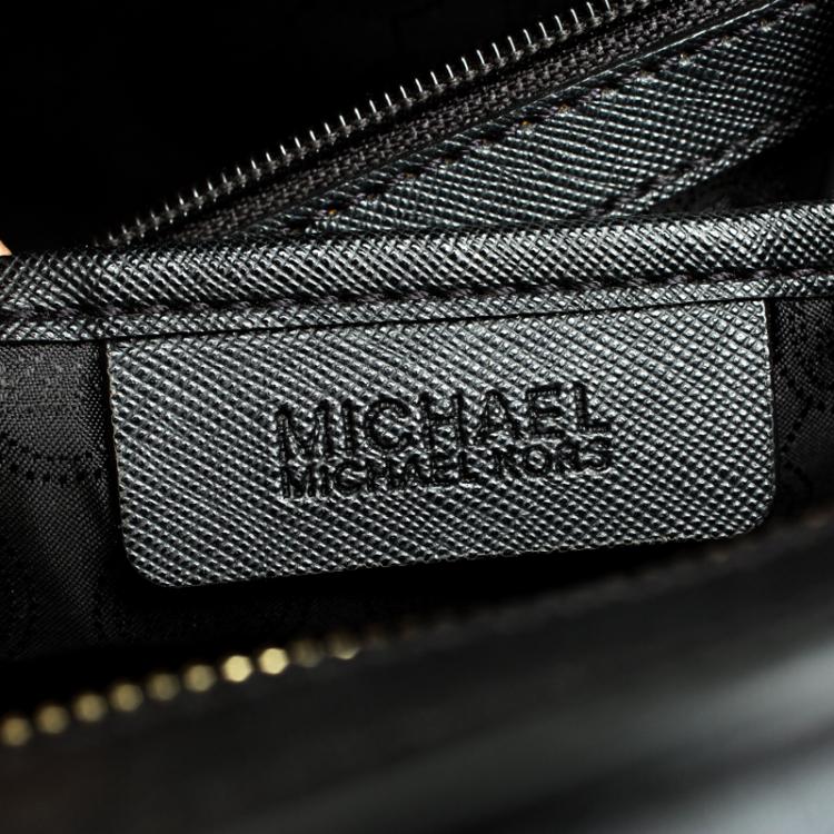 Pre Owned Michael Kors Black Saffiano Leather Medium Selma Tote