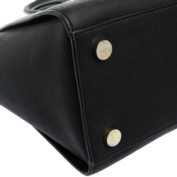 Pre Owned Michael Kors Black Saffiano Leather Medium Selma Tote