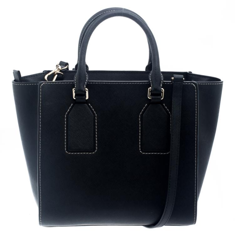 Pre Owned Michael Kors Black Leather Convertible Tote