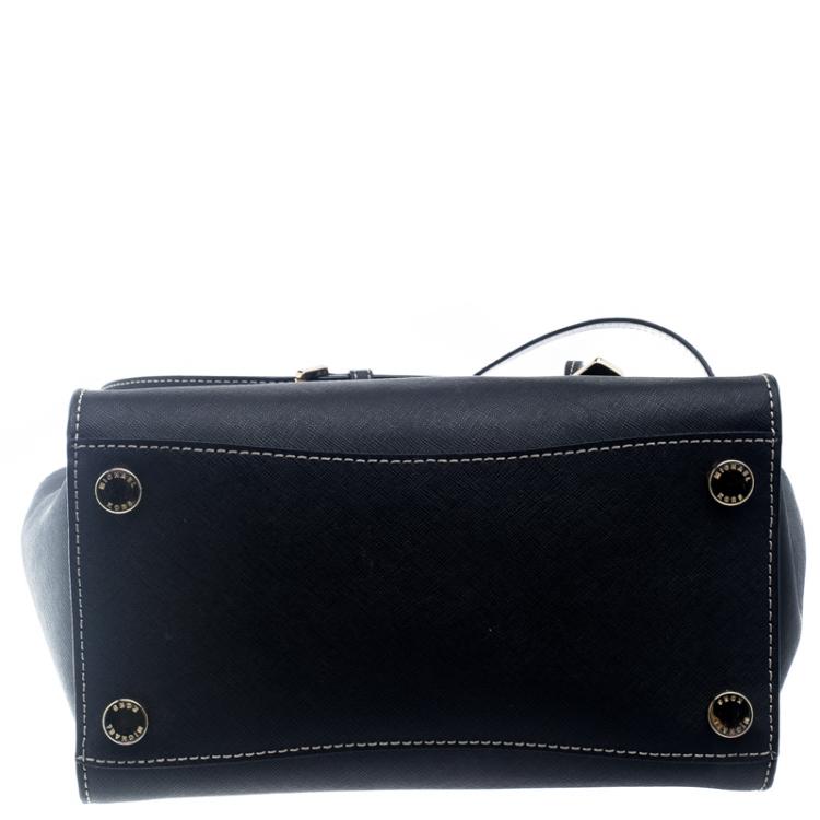 Pre Owned Michael Kors Black Leather Convertible Tote