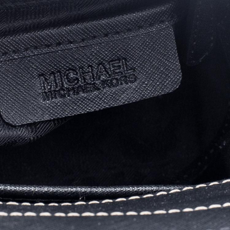 Pre Owned Michael Kors Black Leather Convertible Tote