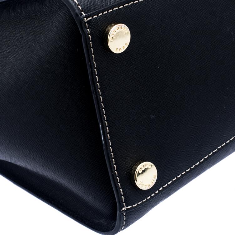 Pre Owned Michael Kors Black Leather Convertible Tote