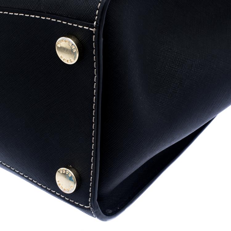 Pre Owned Michael Kors Black Leather Convertible Tote