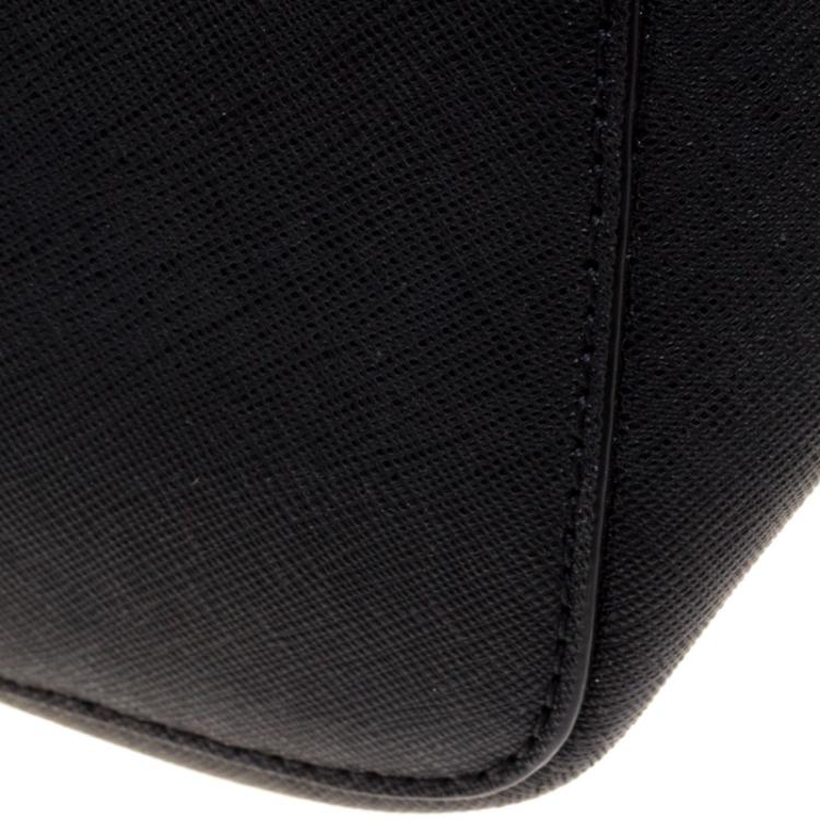 Pre Owned Michael Kors Black Saffiano Leather Jetset Tote