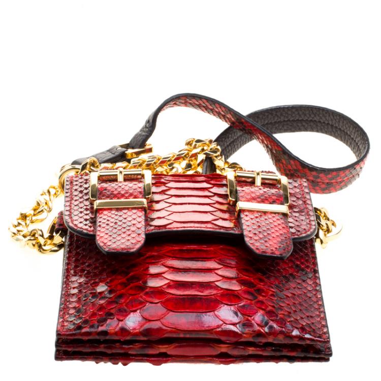 مملوكة مسبقًا Michael Kors Red Python Crossbody Bag