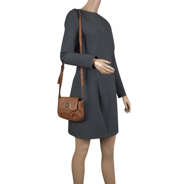 Pre Owned Michael Kors Brown Leather Crossbody Bag