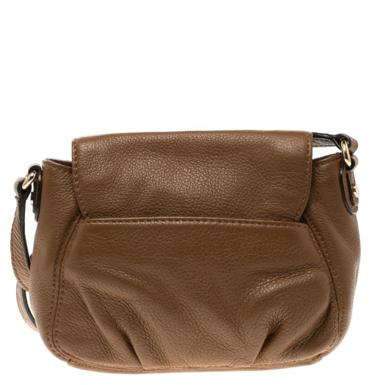 Pre Owned Michael Kors Brown Leather Crossbody Bag