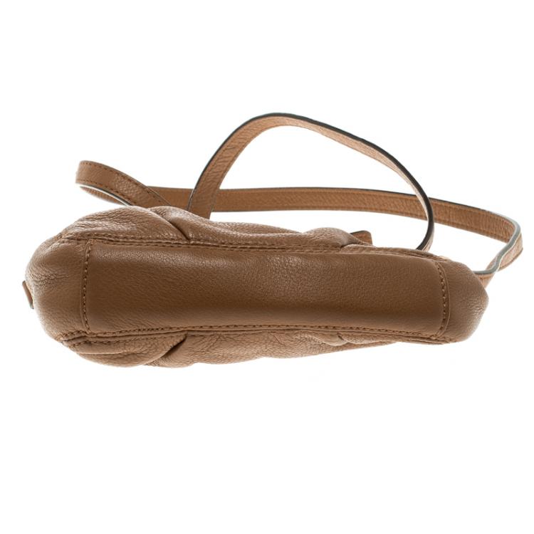 Pre Owned Michael Kors Brown Leather Crossbody Bag