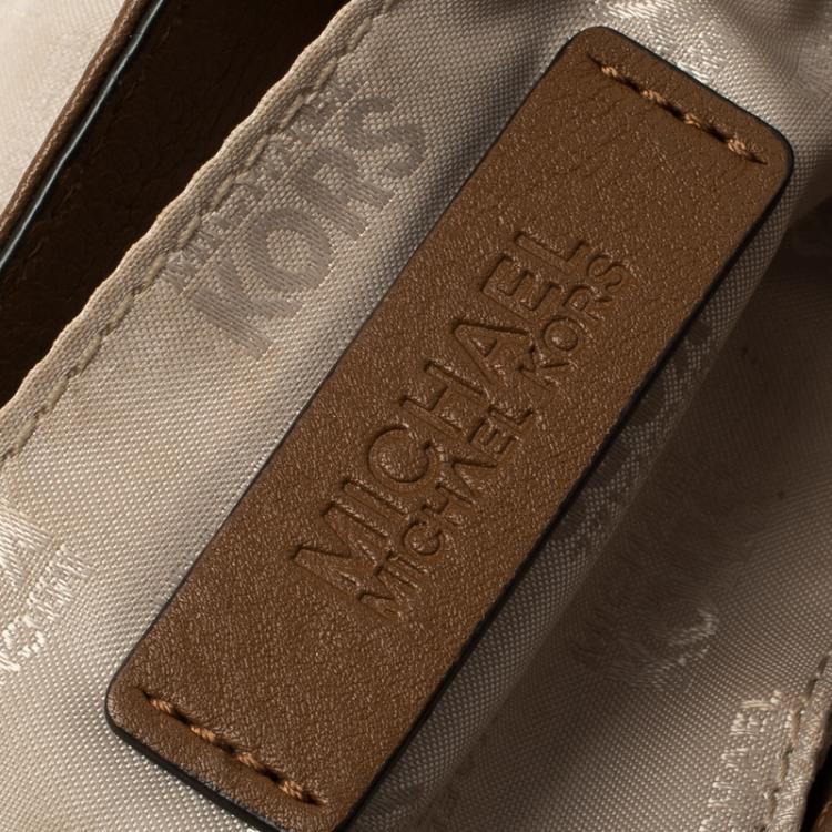 Pre Owned Michael Kors Brown Leather Crossbody Bag