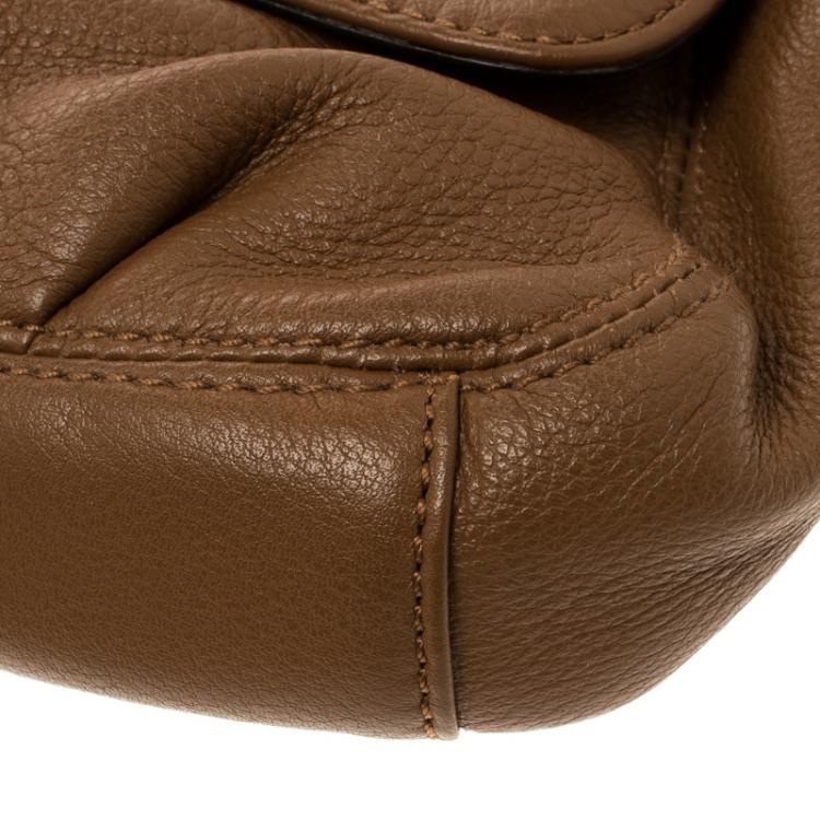 Pre Owned Michael Kors Brown Leather Crossbody Bag