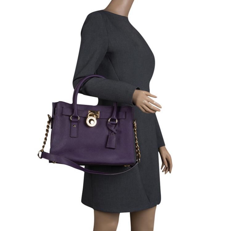 Michael Kors Selma Medium Purple, Luxury, Bags & Wallets on Carousell