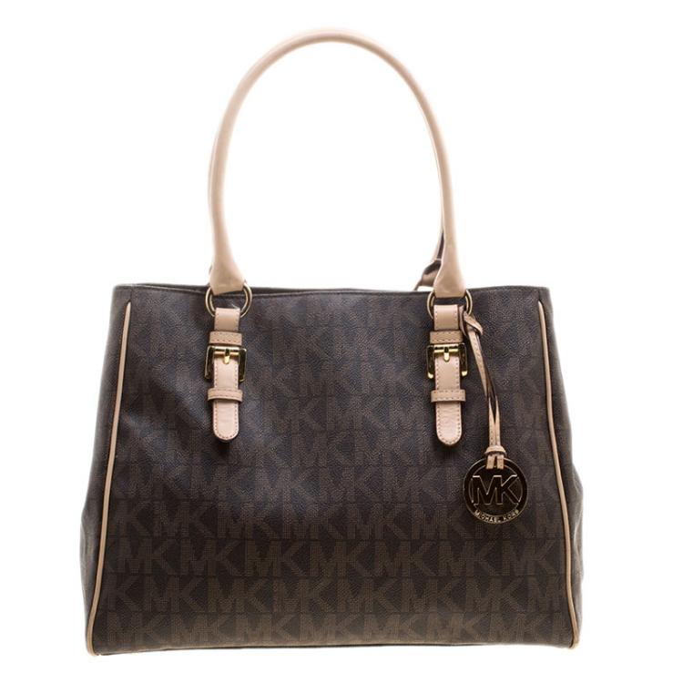 Pre Owned Michael Kors Brown Leather Tote