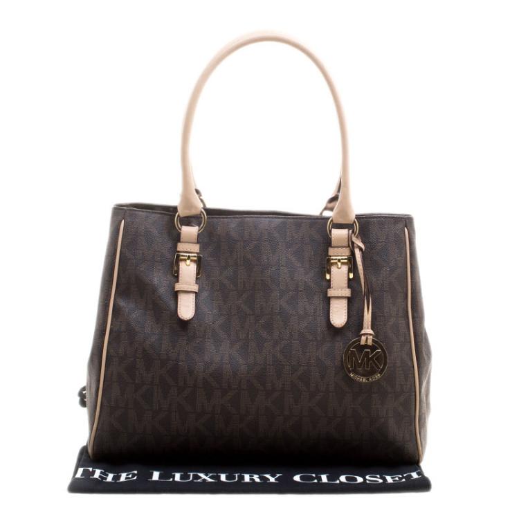 Pre Owned Michael Kors Brown Leather Tote