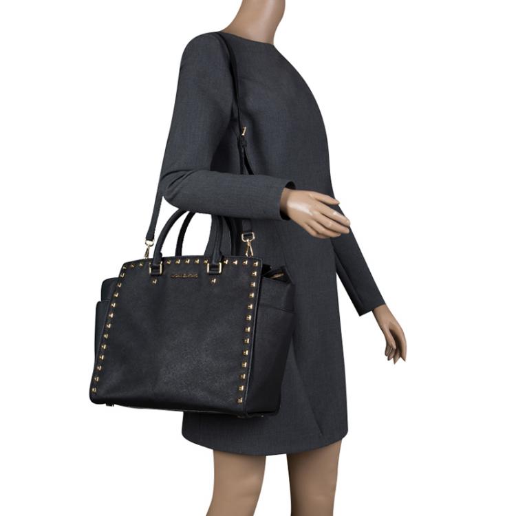 Michael Kors Black Studded Handbag