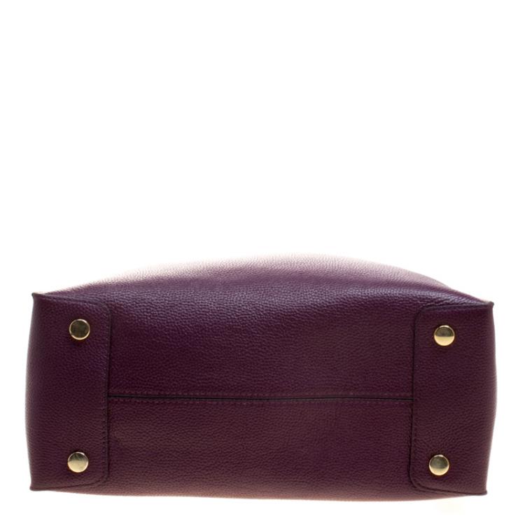 Pre Owned Michael Kors Burgundy Leather Mercer Tote