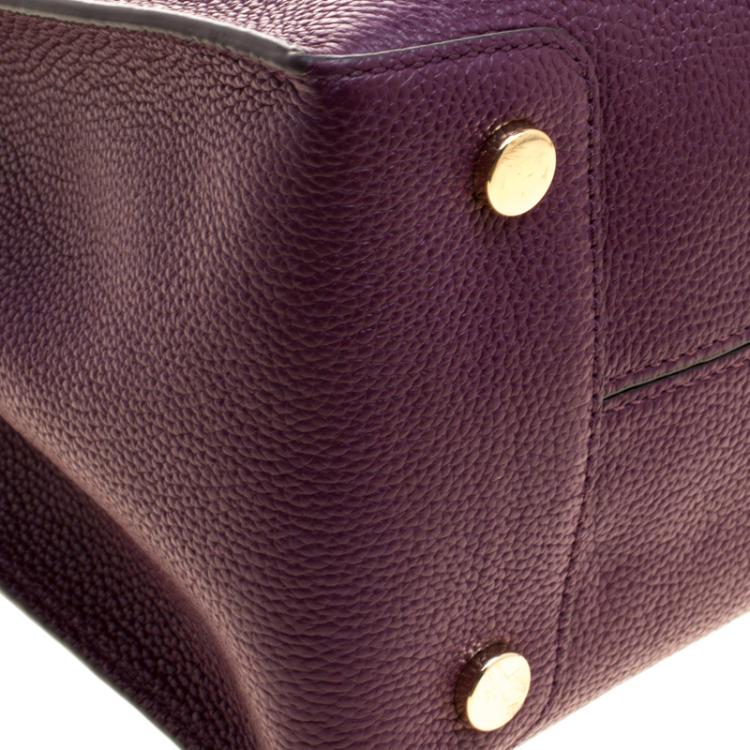 Pre Owned Michael Kors Burgundy Leather Mercer Tote