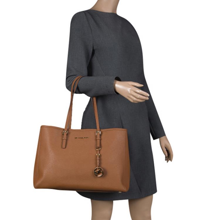Pre Owned Michael Kors Brown Leather Tote