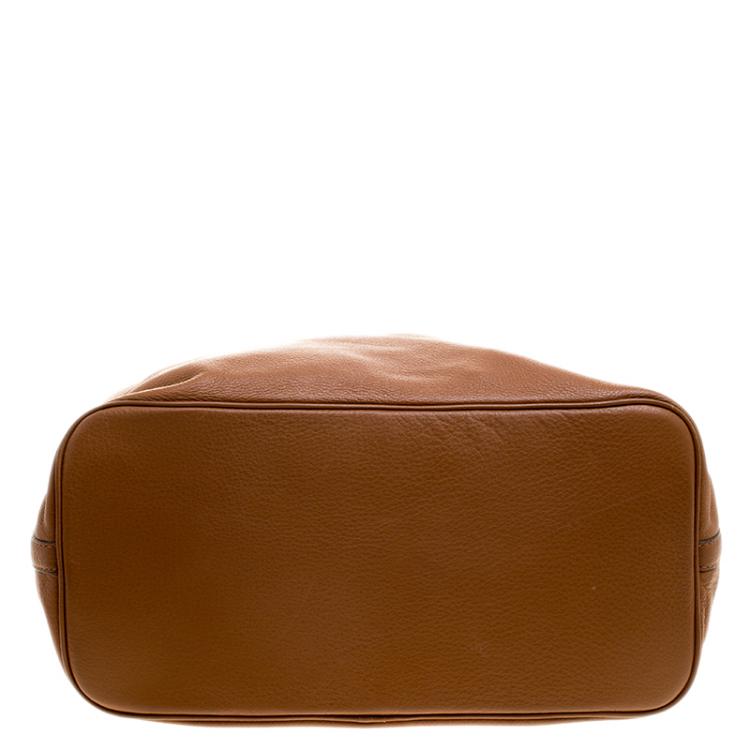 Pre Owned Michael Kors Cognac Leather Shopper Tote