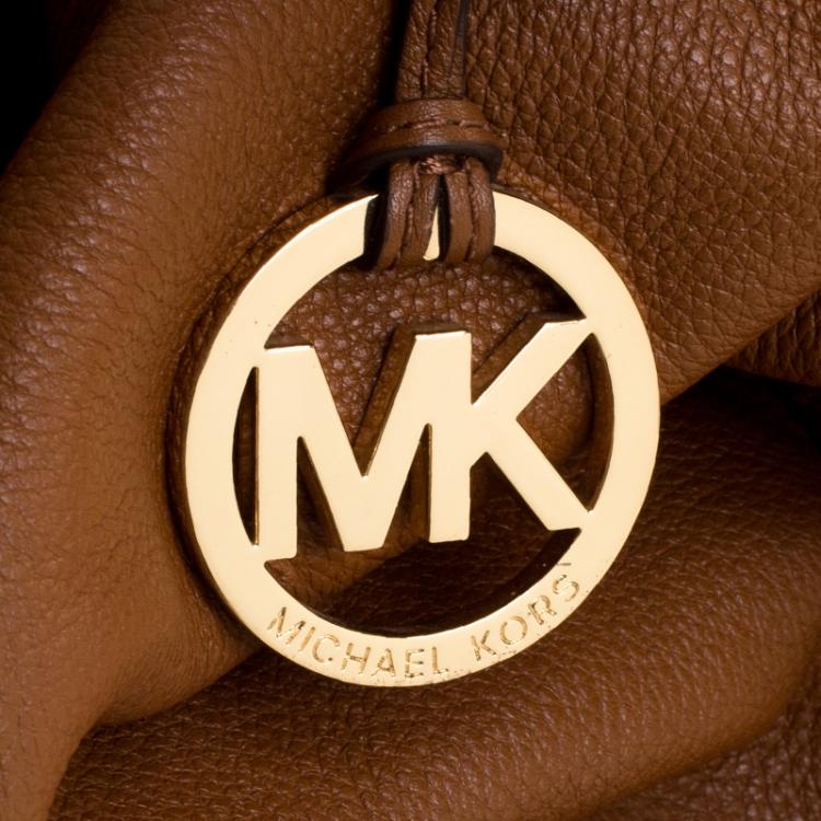 Pre Owned Michael Kors Cognac Leather Shopper Tote