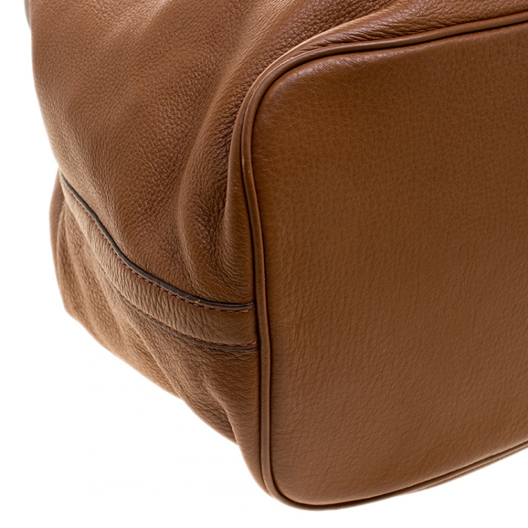 Pre Owned Michael Kors Cognac Leather Shopper Tote