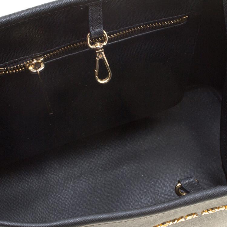 مملوكة مسبقًا Michael Kors Black Saffiano Leather Jetset Tote