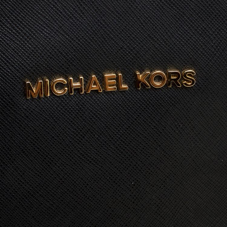 مملوكة مسبقًا Michael Kors Black Saffiano Leather Jetset Tote