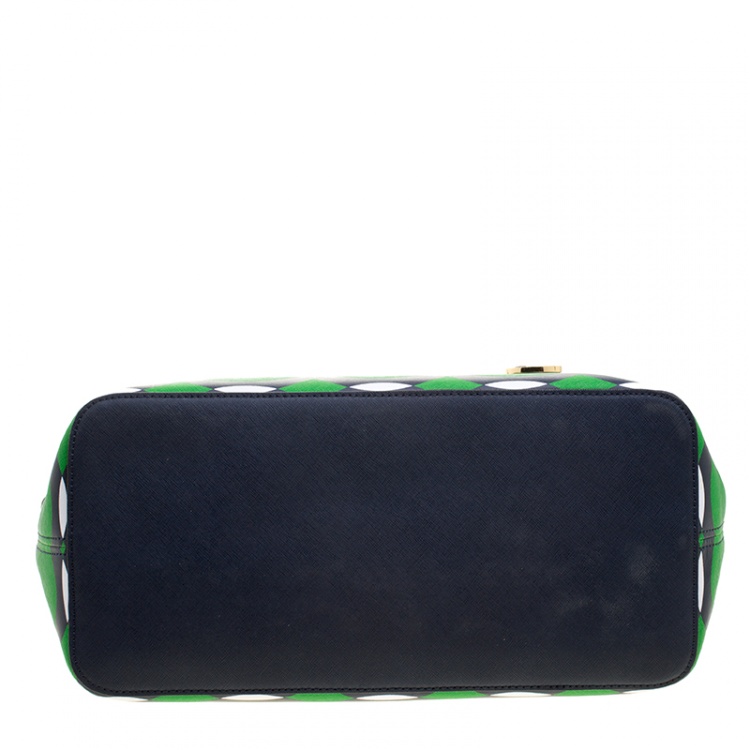 Pre Owned Michael Kors Multicolor Saffiano Leather Jetset Tote