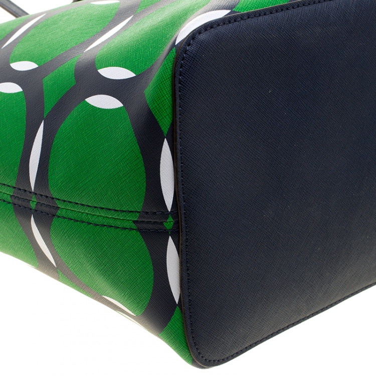 Pre Owned Michael Kors Multicolor Saffiano Leather Jetset Tote