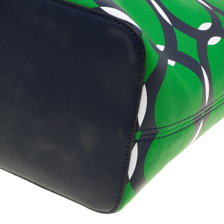 Pre Owned Michael Kors Multicolor Saffiano Leather Jetset Tote