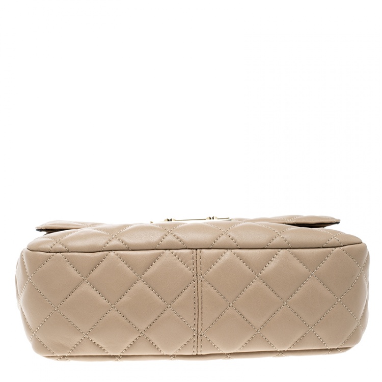 Pre Owned Michael Kors Pink Quilted Leather Shoulder Bag