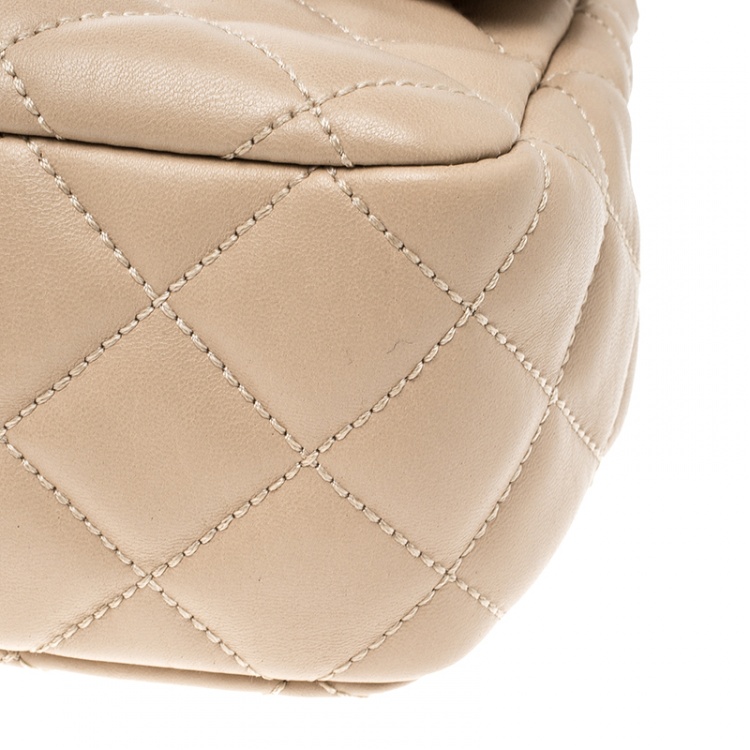 Pre Owned Michael Kors Pink Quilted Leather Shoulder Bag