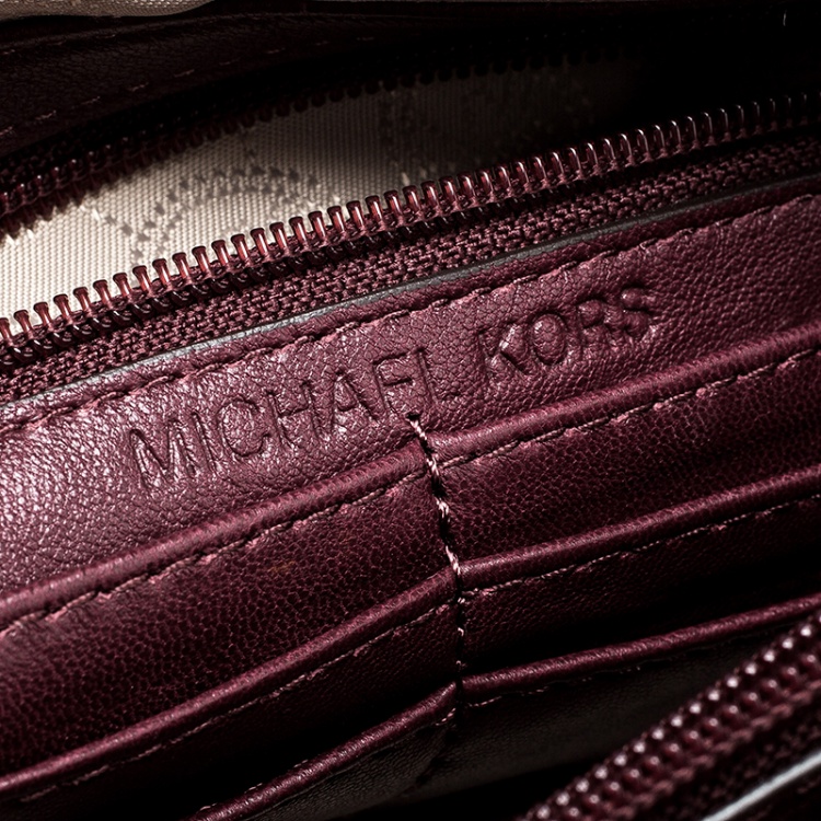 Pre Owned Michael Kors Burgundy Quilted Leather Sloan Shoulder Bag