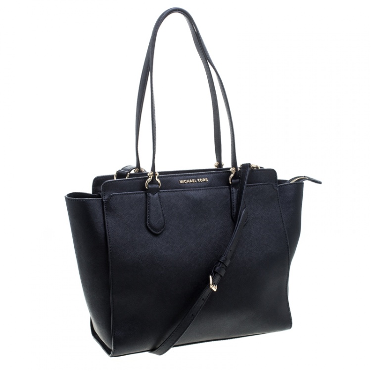 مملوكة مسبقًا Michael Kors Black Leather Dee Dee Convertible Tote