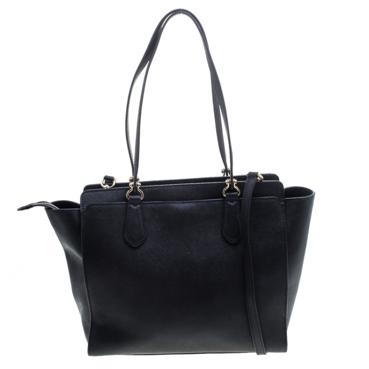 مملوكة مسبقًا Michael Kors Black Leather Dee Dee Convertible Tote