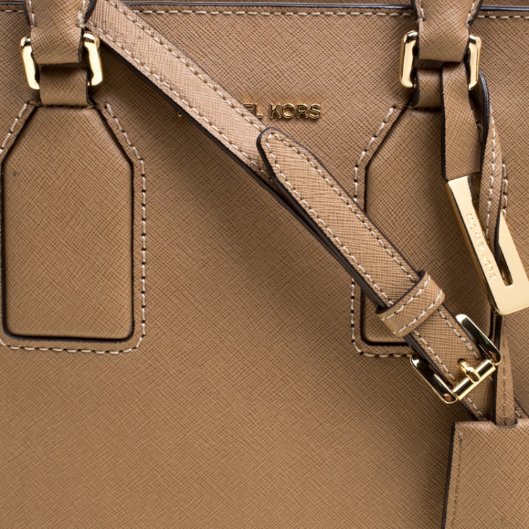 Pre Owned Michael Kors Brown Leather Medium Selby Tote