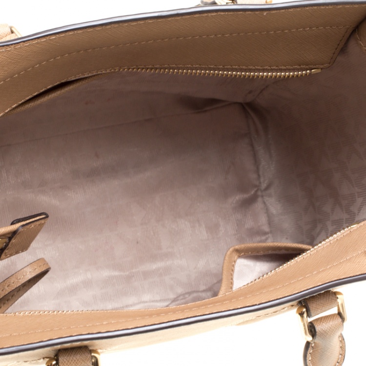 Pre Owned Michael Kors Brown Leather Medium Selby Tote