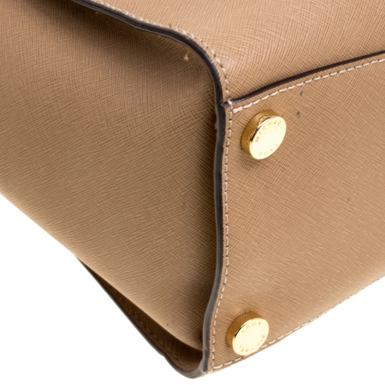 Pre Owned Michael Kors Brown Leather Medium Selby Tote